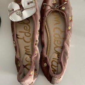 Sam Edelman  Felicia Sequined blush ballerina flats
